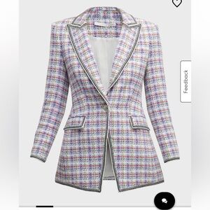 Veronica Beard Lavender and Blue Tweed Blazer